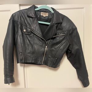 Vintage 80’s Cropped Leather Jacket